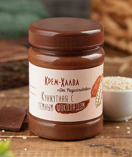 Крем-халва кунжутная с тёмным шоколадом